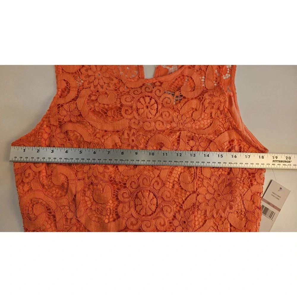 Nanette - Lepore Women's Dress Orange Lace Overlay Size 12 $148.00‎ NWT